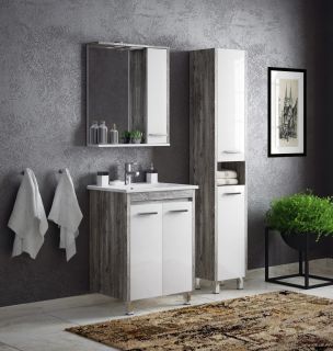 Зеркало-шкаф с подсветкой Corozo Лорена правый 75см антик SD-00000296